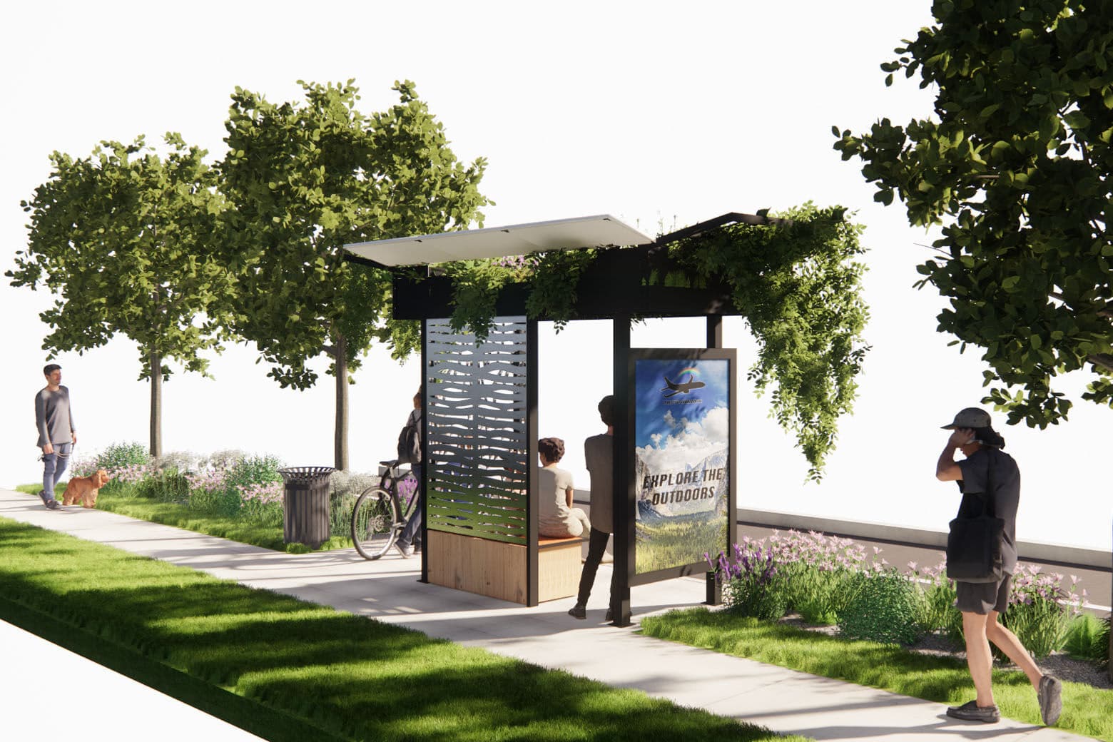 A company started by a UMD professor is aiming to make bus shelters greener.
